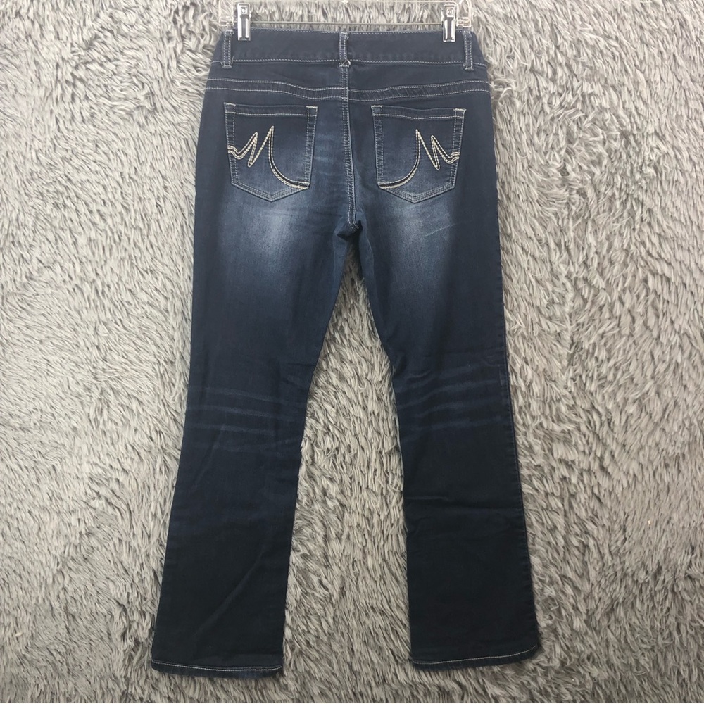 Maurices Jeans Womens Medium Regular Straight Whiskered Crop Denim